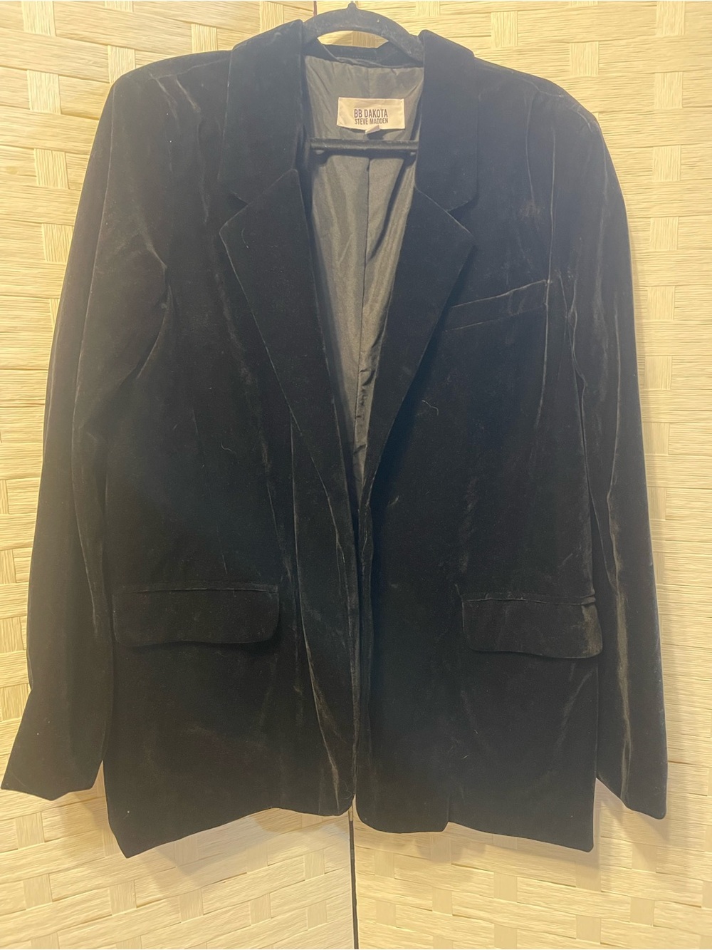 Vintage BB Dakota Steve Madden Velvet Blazer Lg buttons on sleeves